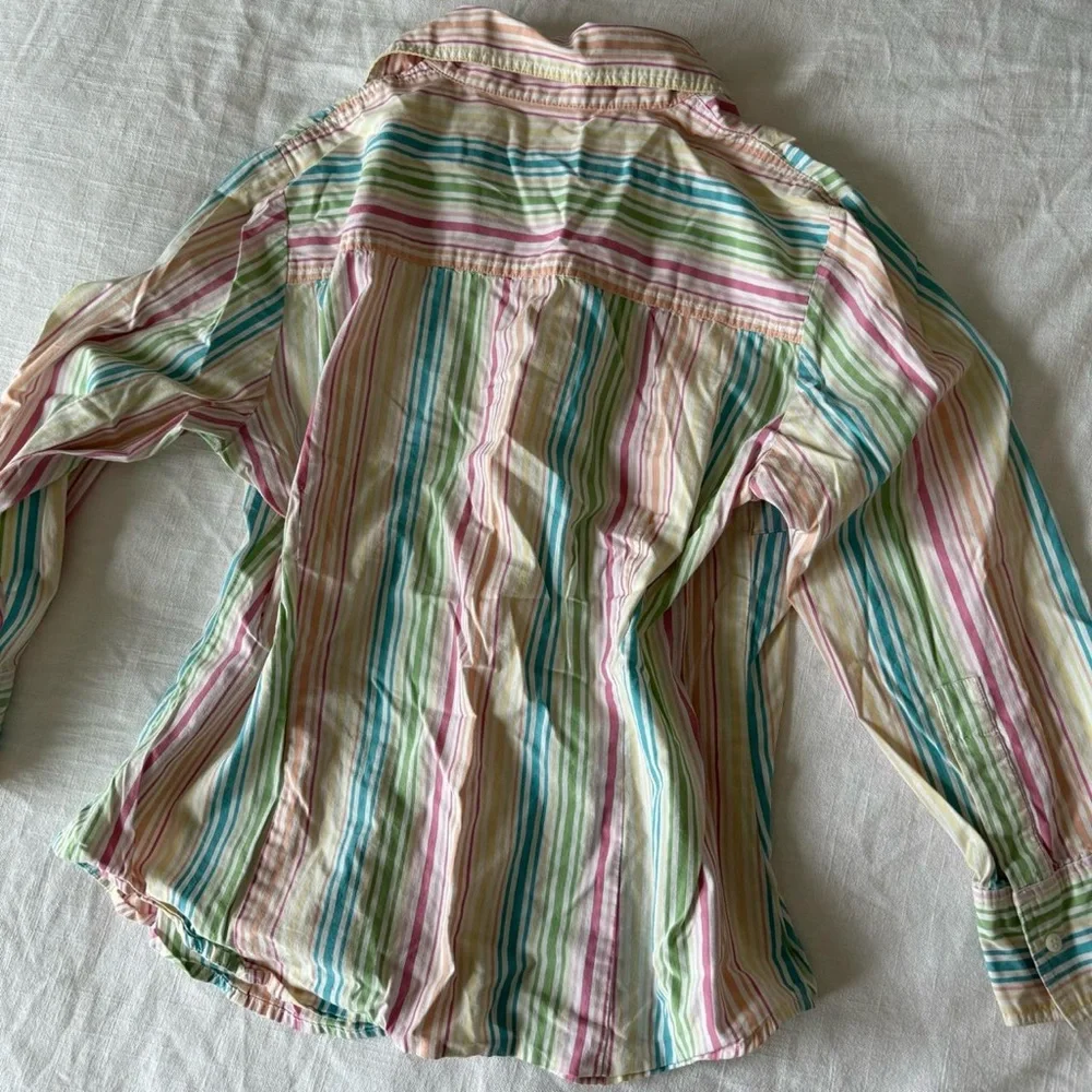 Vintage rainbow button up blouse - Picture 3 of 3